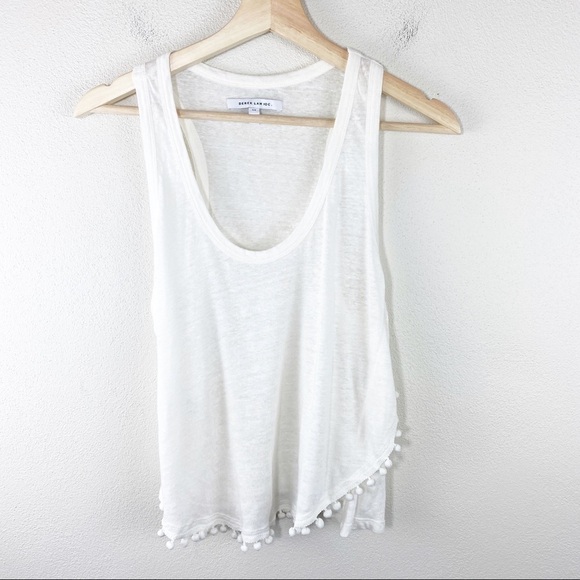 Derek Lam 10 Crosby Pom Pom Linen Tank - Picture 3 of 6
